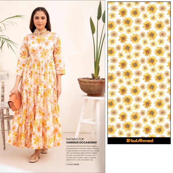 Gul Ahmed” Digital All Over 2 Pc