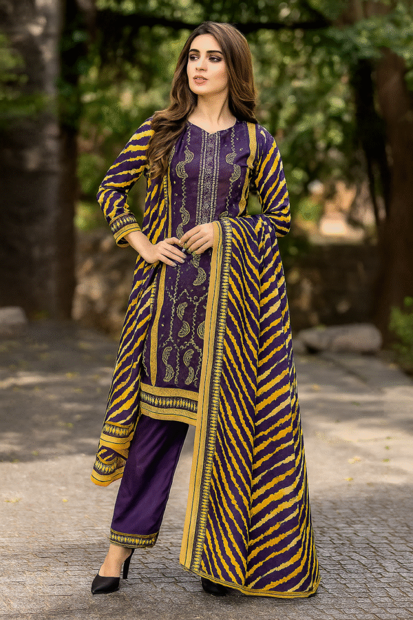 Glamour Embroidered Khaddar 3-Piece Suit