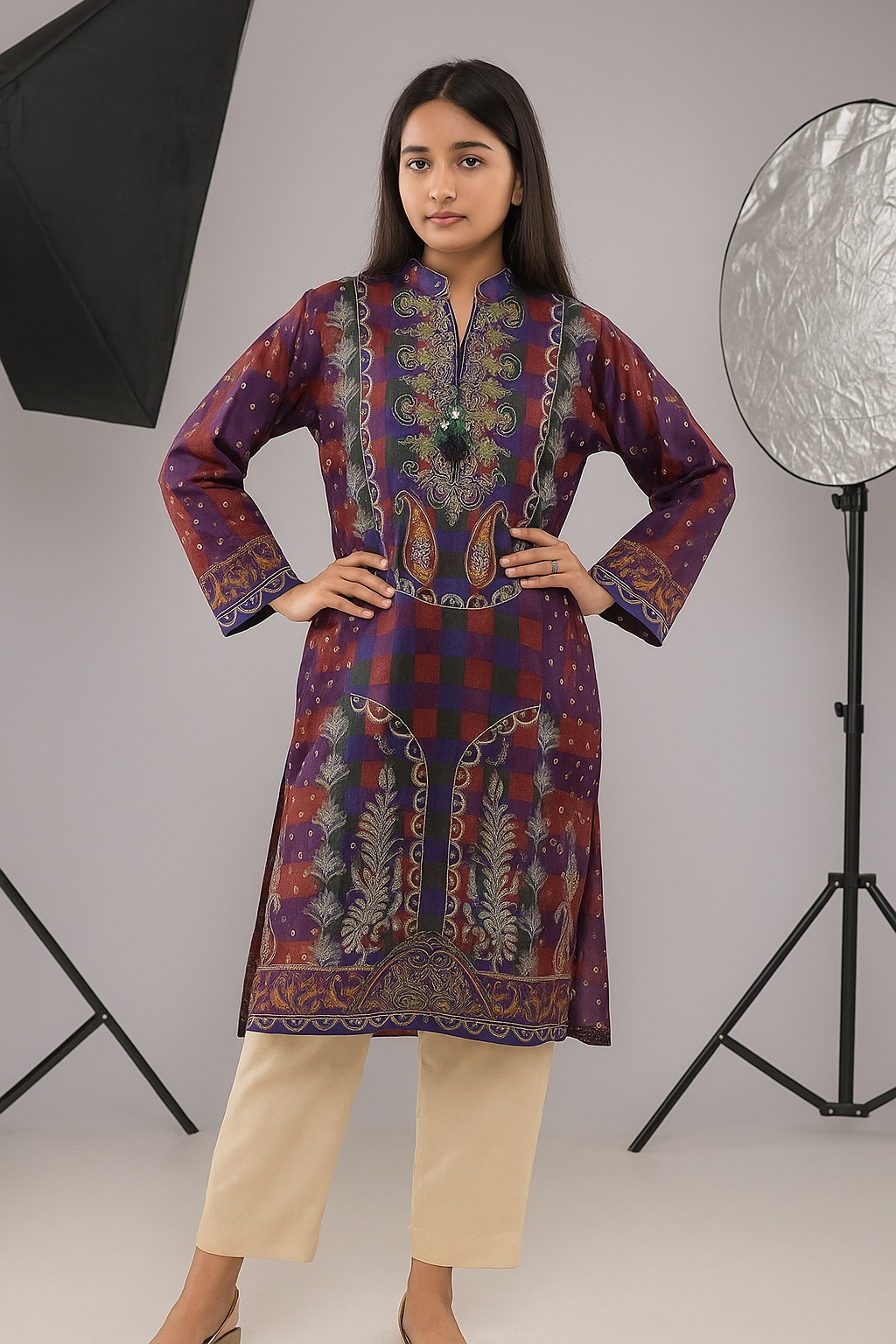 Sokamal Women’s Embroidered Linen Shirt