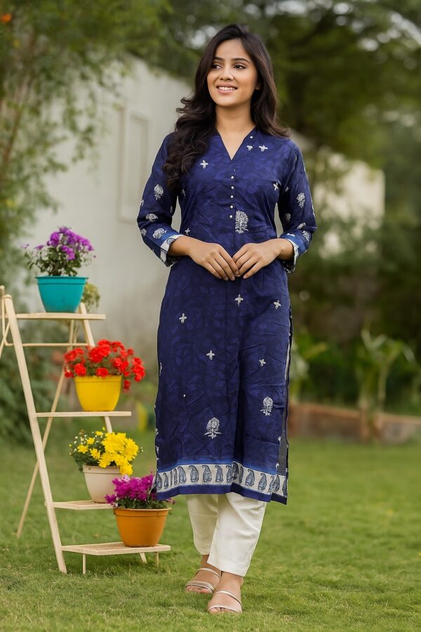 Sokamal Women’s Embroidered Linen Shirt