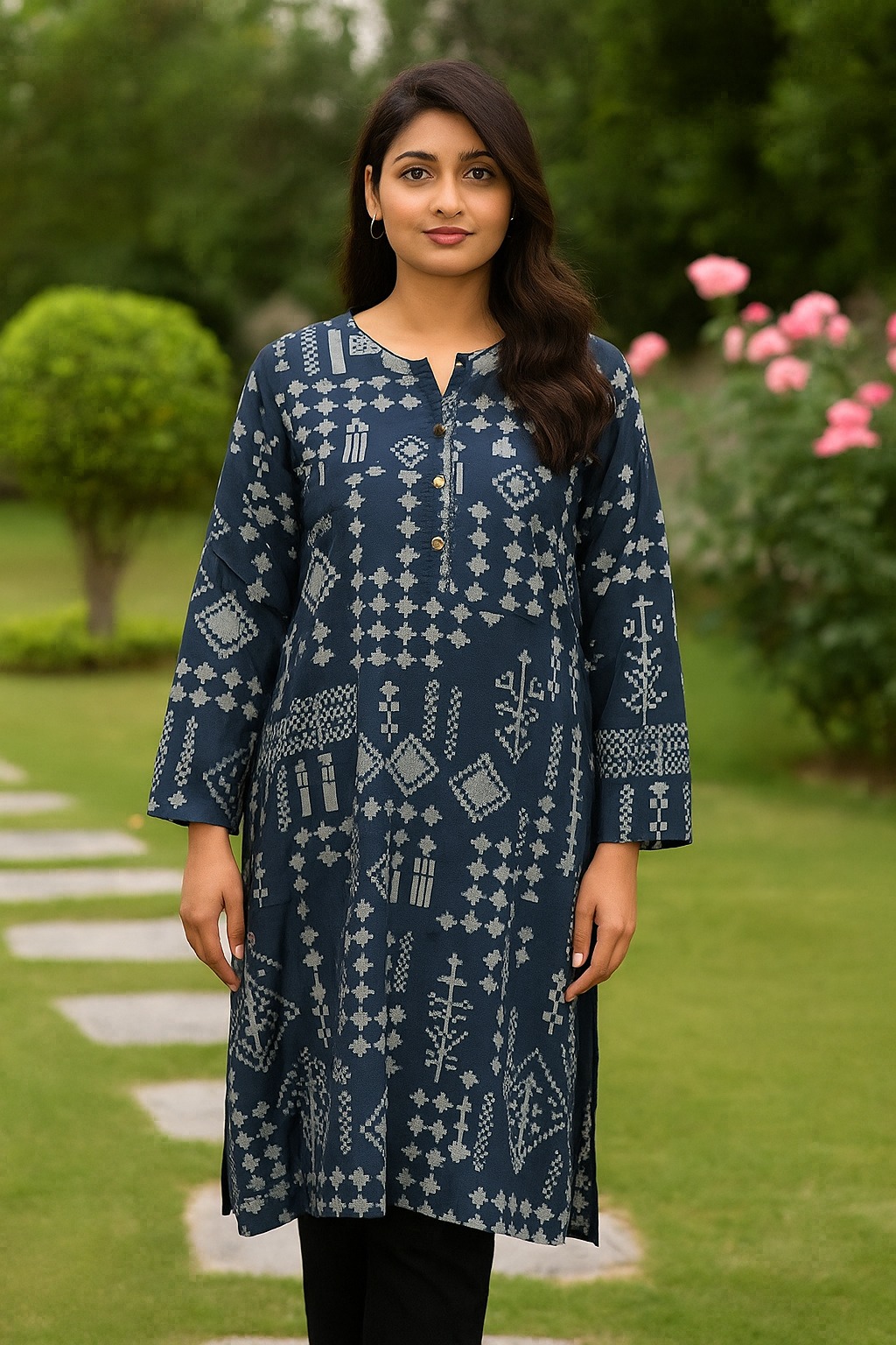 Sokamal Women’s Embroidered Linen Shirt