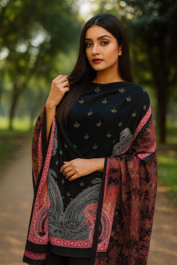 Printed Wool Shawl for Women