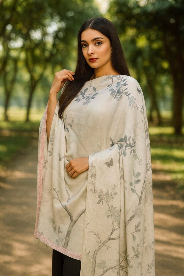 Printed Wool Shawl for Women