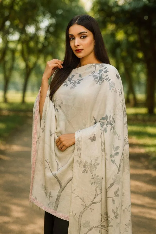 Printed Wool Shawl for Women