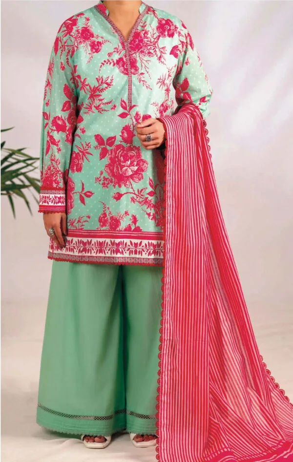 Ye Mint Green Floral Print Suit